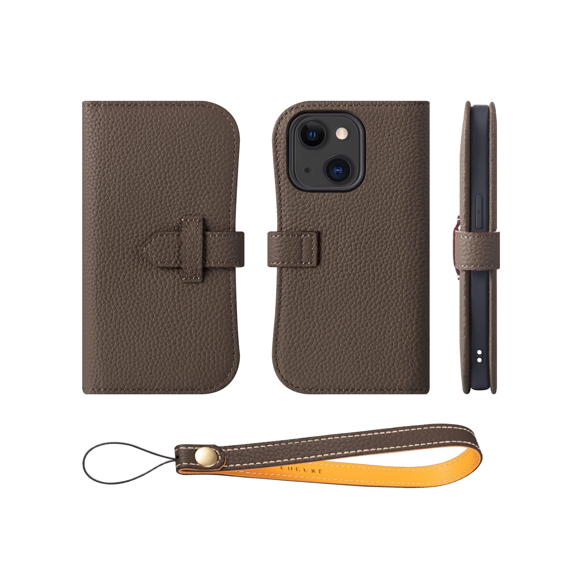 Amazon.co.jp: COGURE スマホケース iPhone15用 手帳型 ケース 本革
